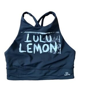 Lululemon Size 6 Energy High-Neck Longline Bra Ed Curtis Medium Support